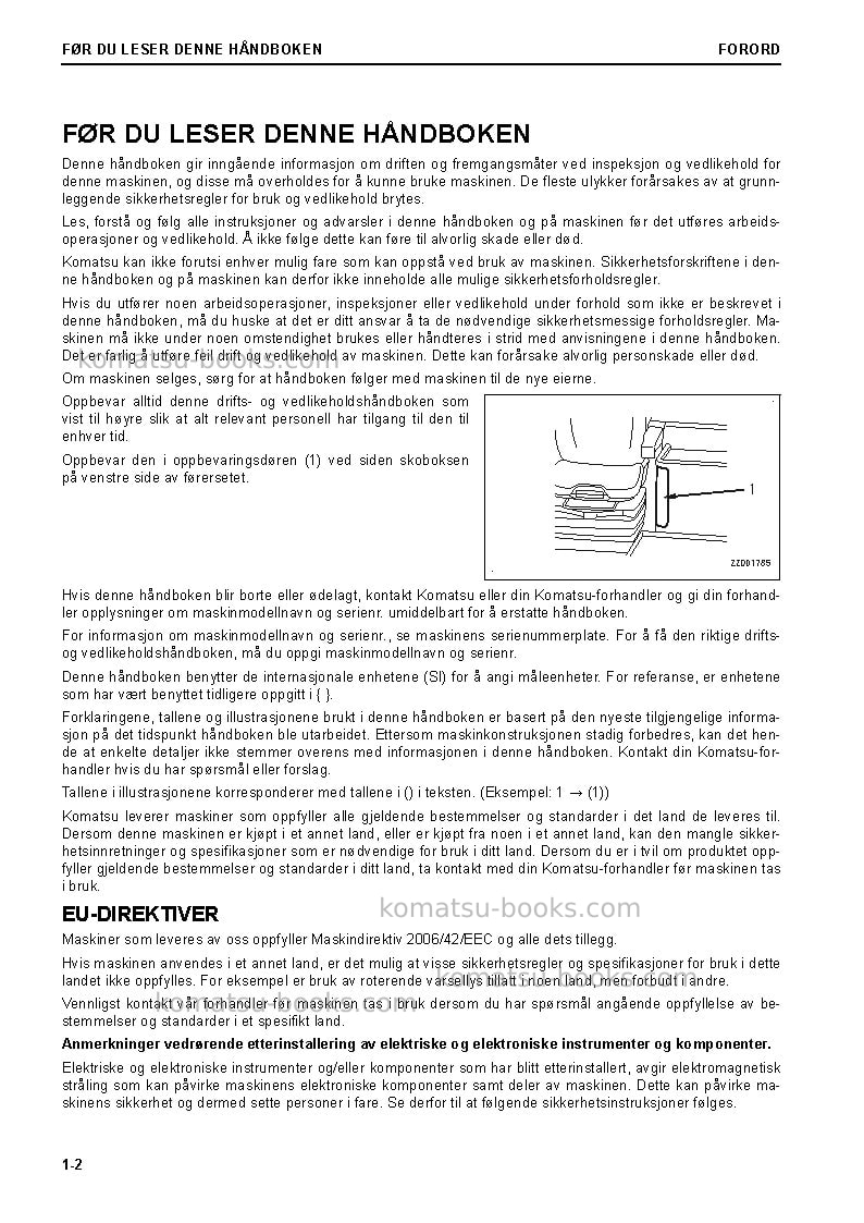Komatsu wa470-8deu Operation manual cover Page 4 Komatsu wa470-8deu Operation manual cover Page 4