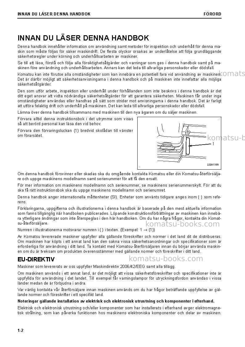 Komatsu wa470-8deu Operation manual cover Page 4 Komatsu wa470-8deu Operation manual cover Page 4