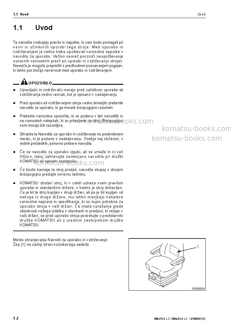 Komatsu wa480-6deu-lc Operation manual cover Page 4 Komatsu wa480-6deu-lc Operation manual cover Page 4