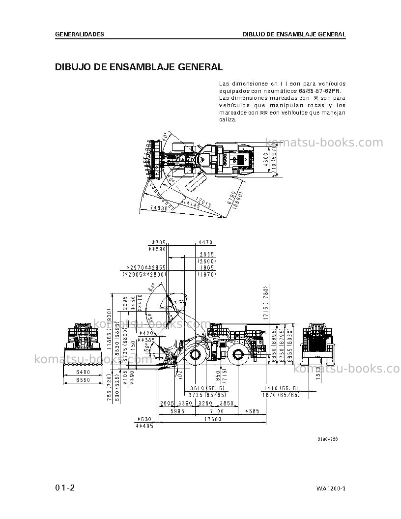Komatsu wa1200-3jpn-a Reparación y mantenimiento cover Page 4