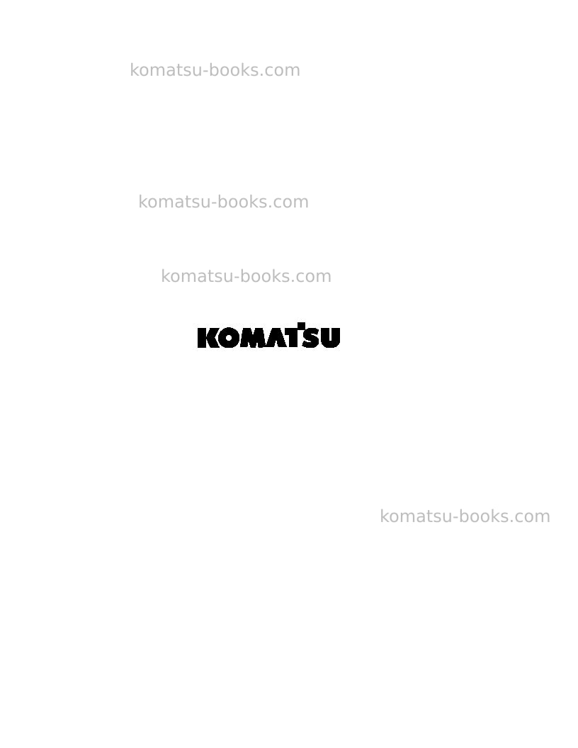 Komatsu wb140-2usa-n Manual de operación cover Page 4