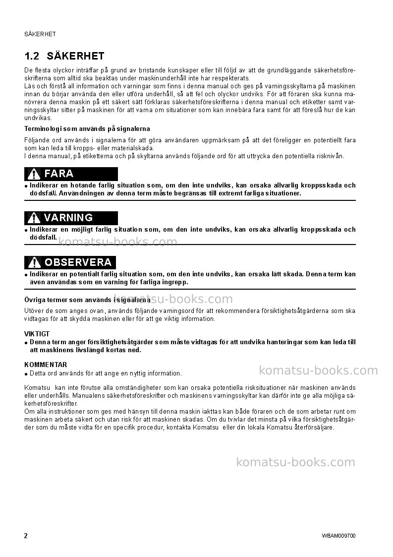 Komatsu pc80mr-3ita Operation manual cover Page 4 Komatsu pc80mr-3ita Operation manual cover Page 4