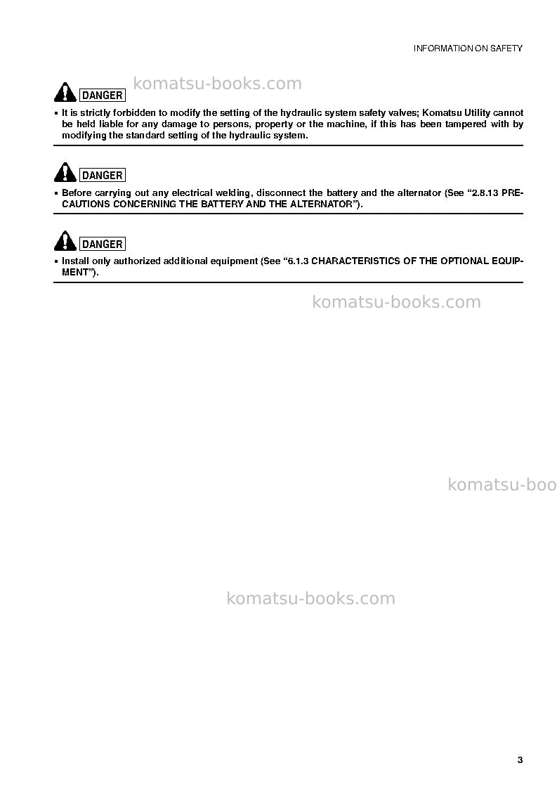 Komatsu pc75r-2ita Operation manual cover Page 4