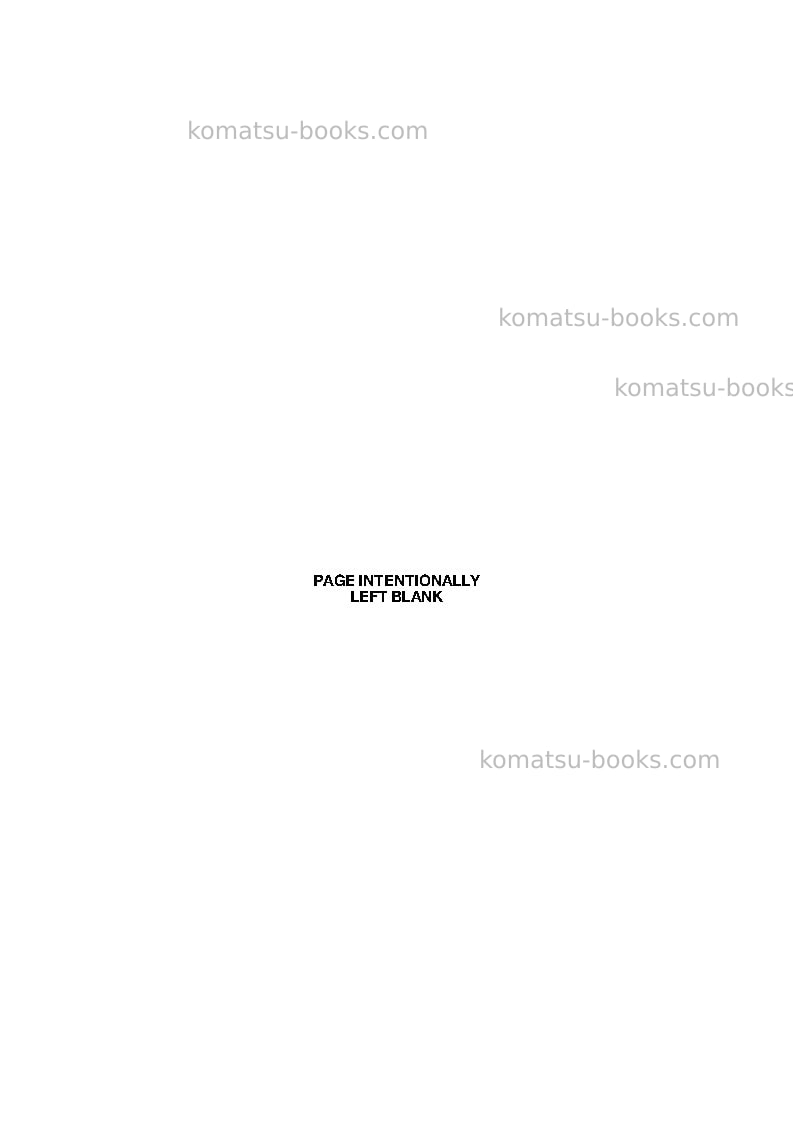 Komatsu wb150aws-2ita Repair & maintenance cover Page 4 Komatsu wb150aws-2ita Repair & maintenance cover Page 4