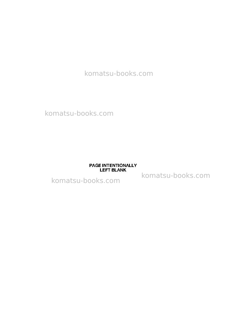 Komatsu wb140-2ita Repair & maintenance cover Page 4