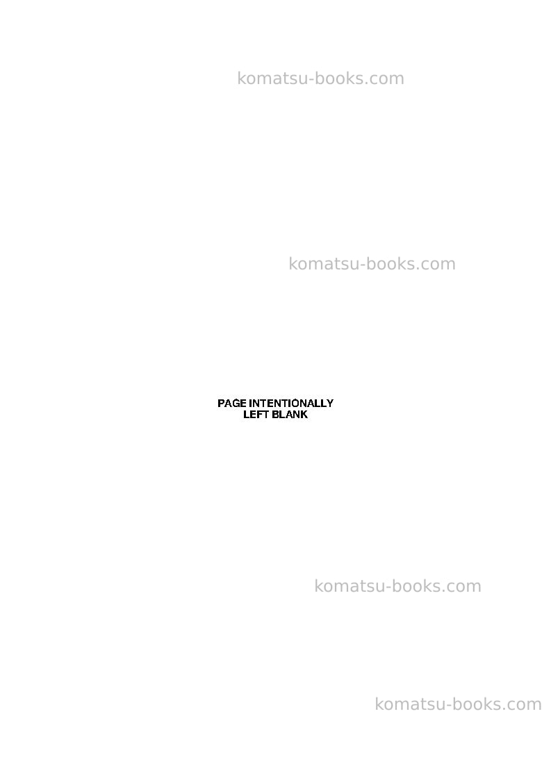 Komatsu wb140ps-2ita Repair & maintenance cover Page 4