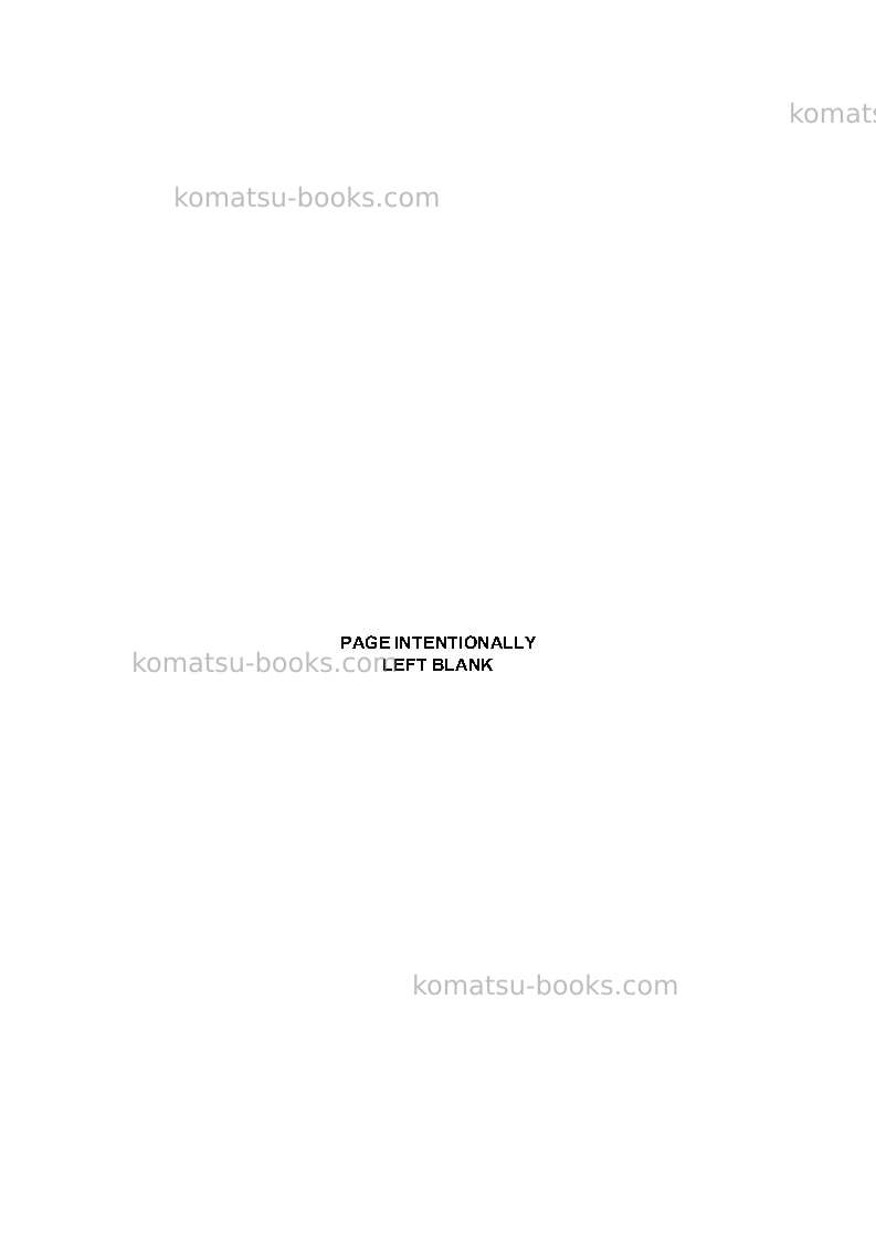 Komatsu pc75r-2ita Repair & maintenance cover Page 4 Komatsu pc75r-2ita Repair & maintenance cover Page 4