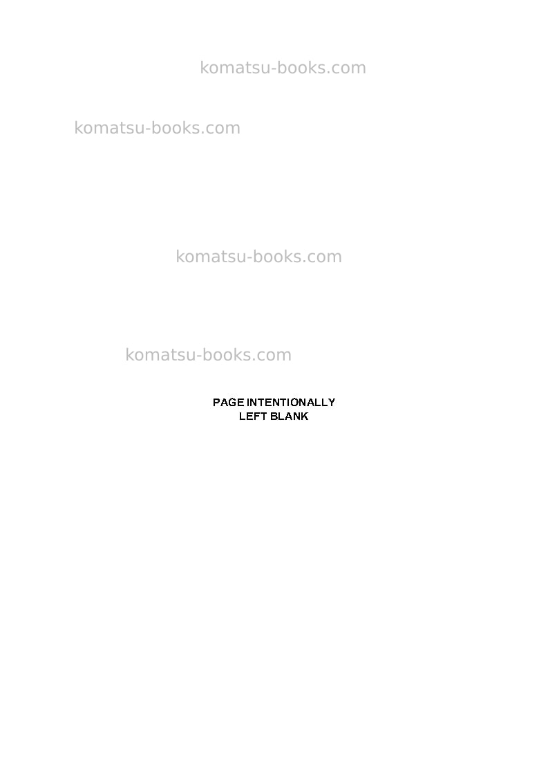 Komatsu pc95r-2ita Repair & maintenance cover Page 4