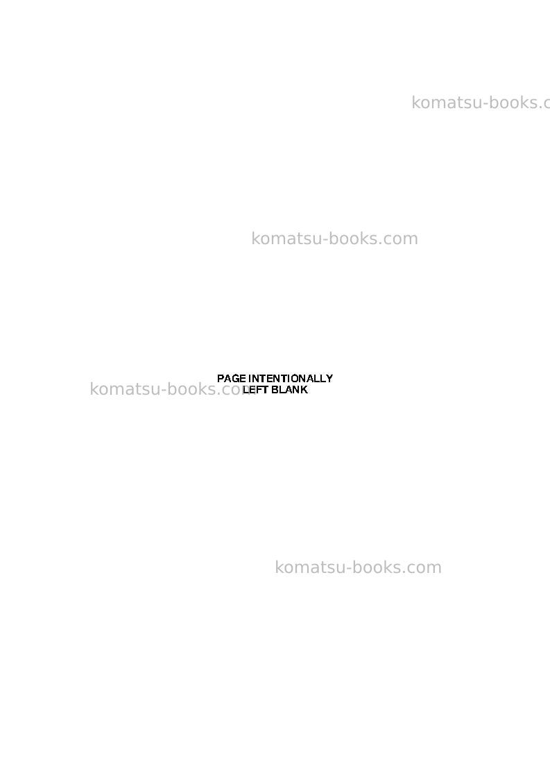 Komatsu pw95r-2ita Repair & maintenance cover Page 4 Komatsu pw95r-2ita Repair & maintenance cover Page 4
