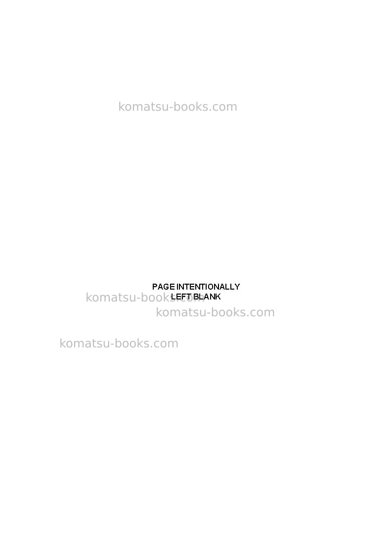 Komatsu wh714-1ita Repair & maintenance cover Page 4 Komatsu wh714-1ita Repair & maintenance cover Page 4