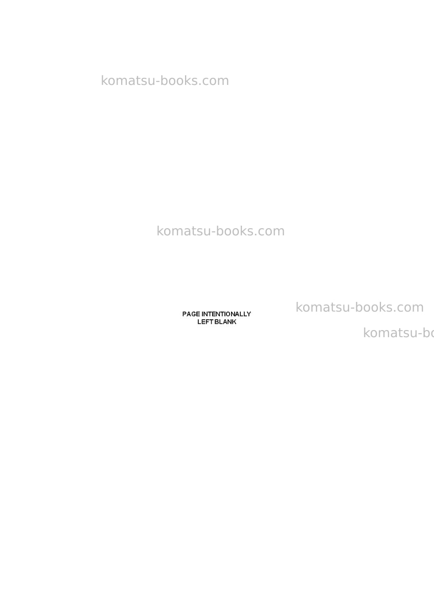 Komatsu wb93r-5ita Repair & maintenance cover Page 4