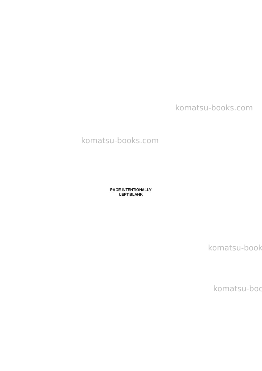 Komatsu wb93s-5ita Repair & maintenance cover Page 4