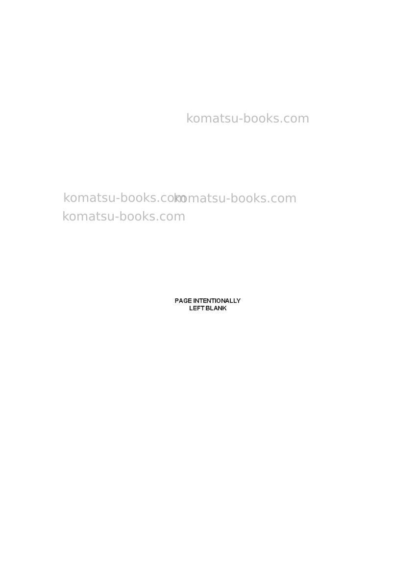 Komatsu wb97s-5ita Repair & maintenance cover Page 4
