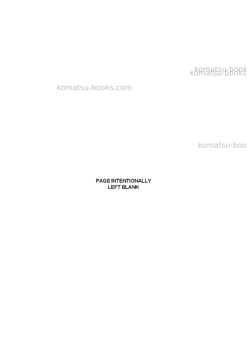 Komatsu pc26mr-3ita Repair & maintenance cover Page 4