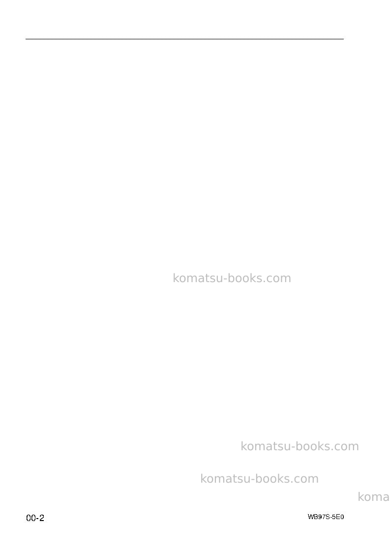 Komatsu wb97s-5ita-tier 3 Repair & maintenance cover Page 4