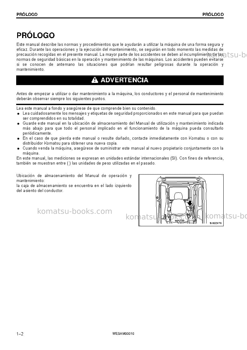 Komatsu pc138us-10ita Manual de operación cover Page 4 Komatsu pc138us-10ita Manual de operación cover Page 4
