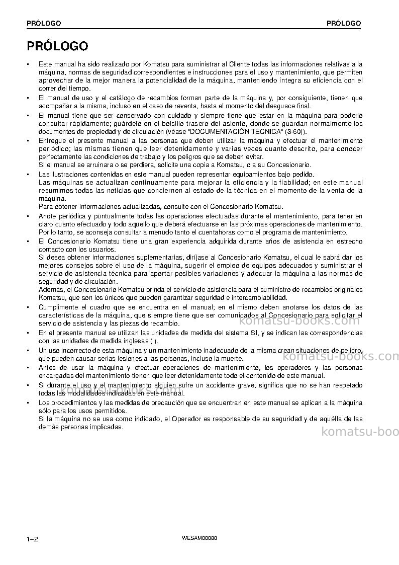 Komatsu wb97r-5ita-tier 3 Manual de operación cover Page 4