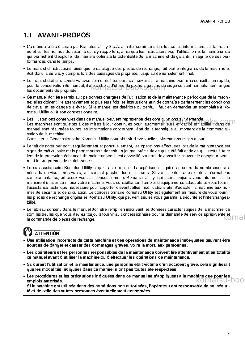 Komatsu pc78mr-6jpn Manuel d'utilisation couverture Page 4 Komatsu pc78mr-6jpn Manuel d'utilisation couverture Page 4