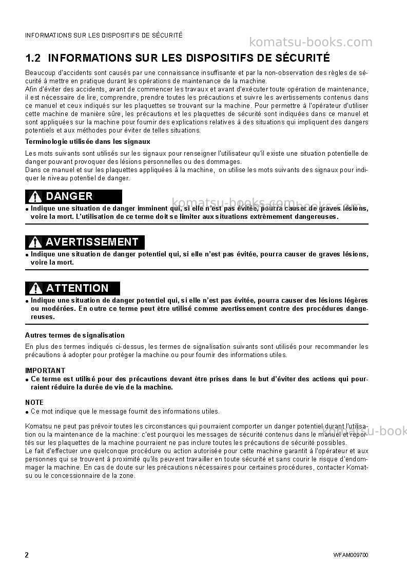 Komatsu pc80mr-3ita Manuel d'utilisation couverture Page 4 Komatsu pc80mr-3ita Manuel d'utilisation couverture Page 4