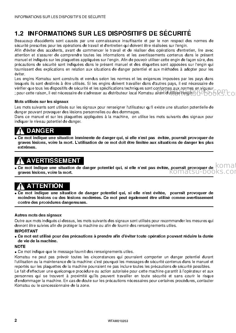 Komatsu sk510-5ita Manuel d'utilisation couverture Page 4 Komatsu sk510-5ita Manuel d'utilisation couverture Page 4