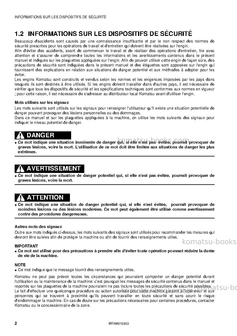 Komatsu sk714-5ita-/ Manuel d'utilisation couverture Page 4 Komatsu sk714-5ita-/ Manuel d'utilisation couverture Page 4