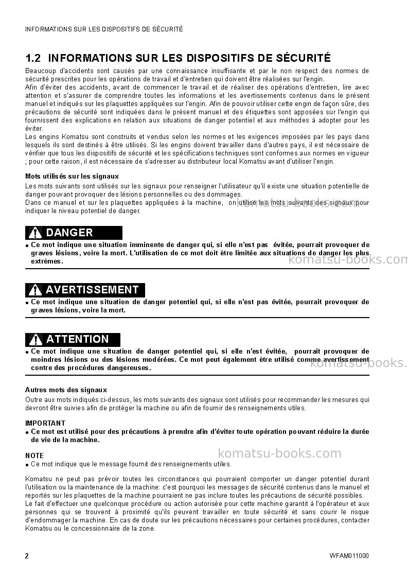 Komatsu ck20-1ita Manuel d'utilisation couverture Page 4 Komatsu ck20-1ita Manuel d'utilisation couverture Page 4