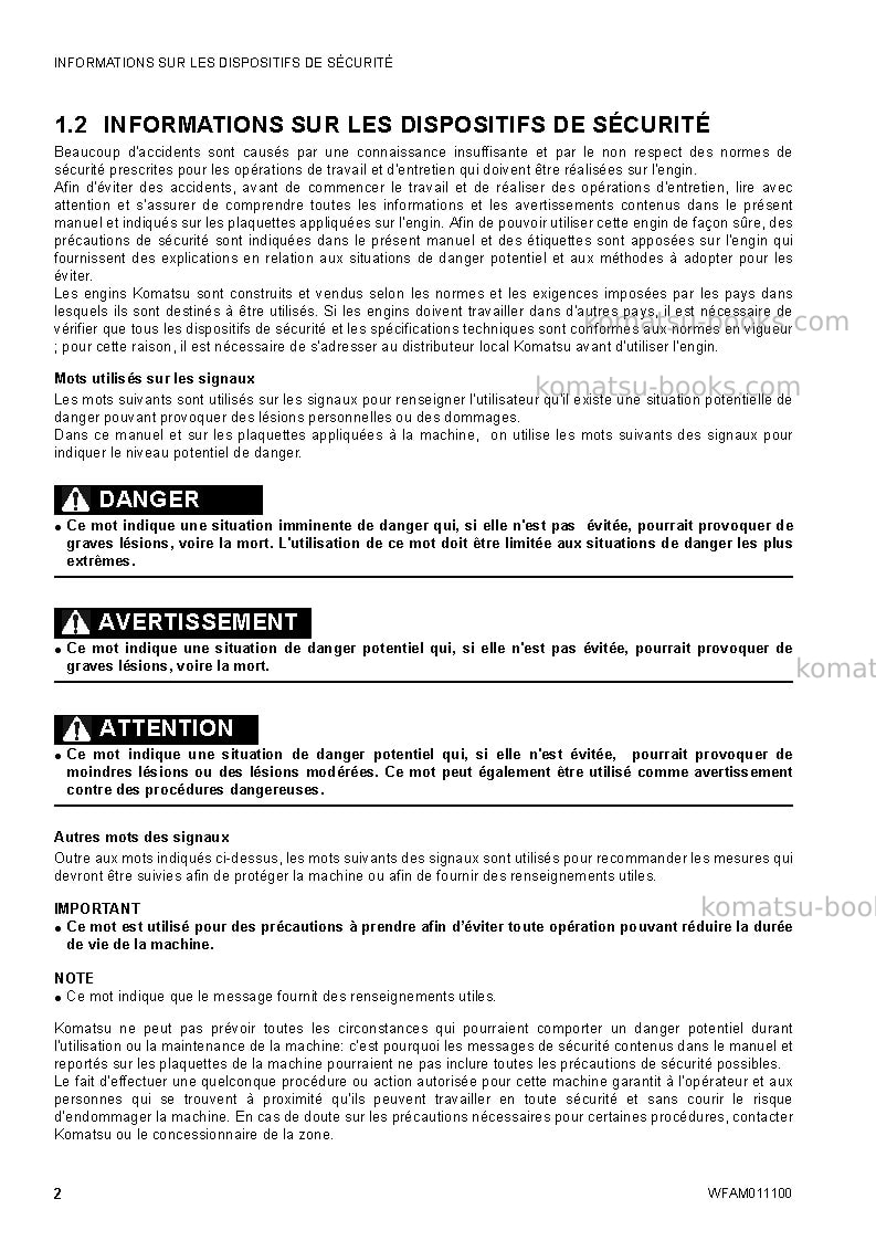 Komatsu ck25-1ita Manuel d'utilisation couverture Page 4 Komatsu ck25-1ita Manuel d'utilisation couverture Page 4