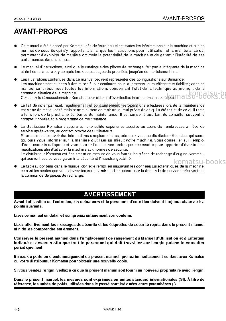Komatsu pc09-1ita Manuel d'utilisation couverture Page 4