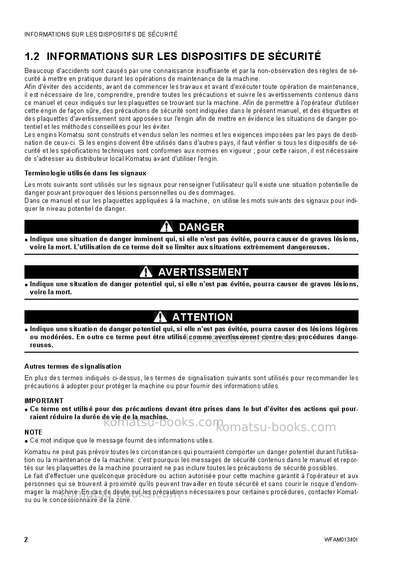 Komatsu pc20mr-2ita Manuel d'utilisation couverture Page 4 Komatsu pc20mr-2ita Manuel d'utilisation couverture Page 4