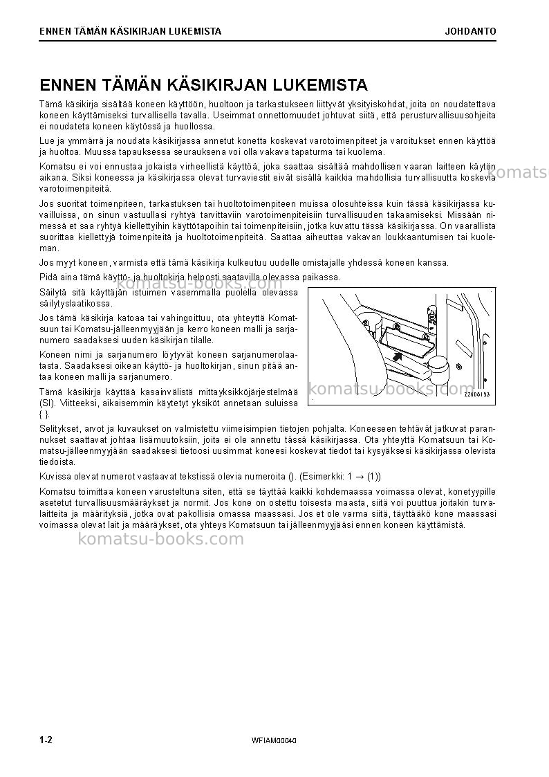 Komatsu pc88mr-10ita Operation manual cover Page 4 Komatsu pc88mr-10ita Operation manual cover Page 4