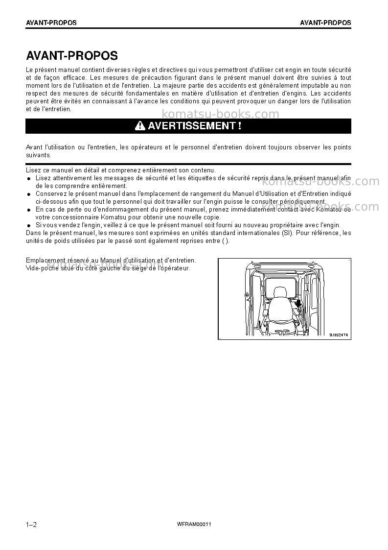 Komatsu pc138us-10ita Manuel d'utilisation couverture Page 4
