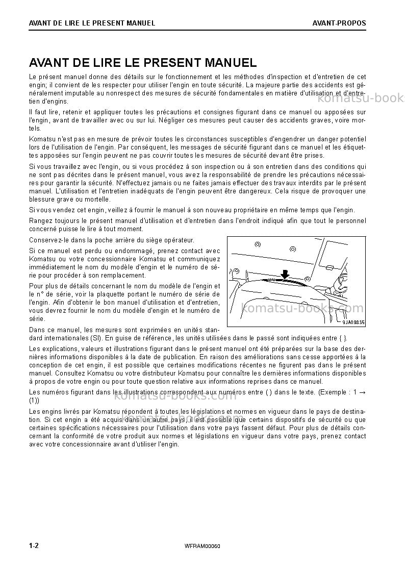 Komatsu pw98mr-10ita Manuel d'utilisation couverture Page 4