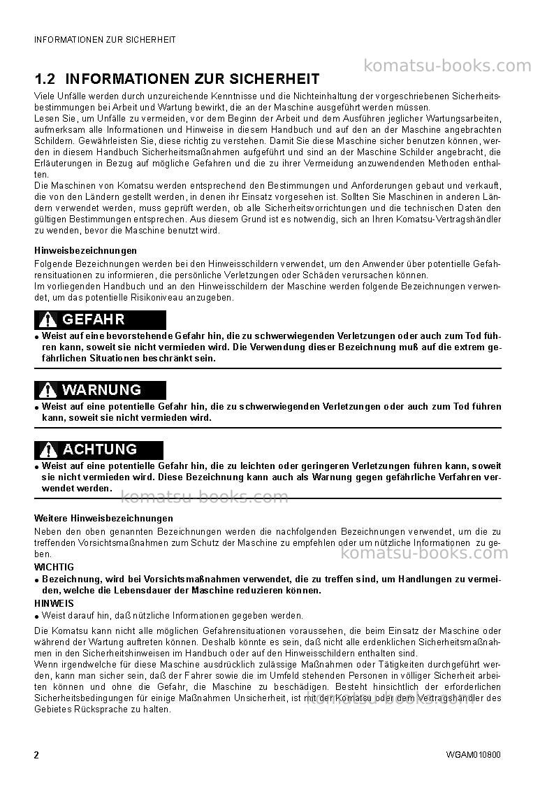 Komatsu sk1020-5ita-turbo Betriebsanleitung Titelseite Seite 4