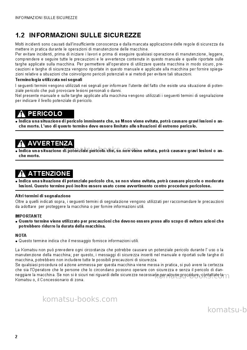 Komatsu sk1020-5ita Manuale operativo copertina Pagina 4