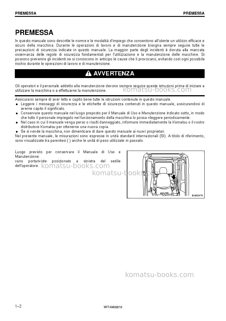Komatsu pc138us-10ita Manuale operativo copertina Pagina 4