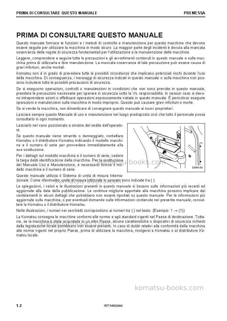 Komatsu pc88mr-10ita Manuale operativo copertina Pagina 4