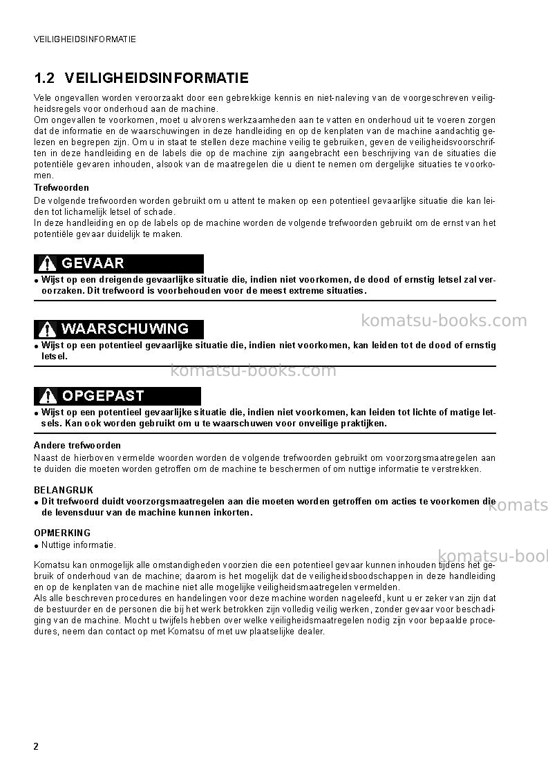 Komatsu ck30-1ita Operation manual cover Page 4
