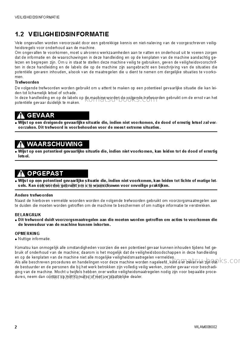 Komatsu ck35-1ita Operation manual cover Page 4 Komatsu ck35-1ita Operation manual cover Page 4