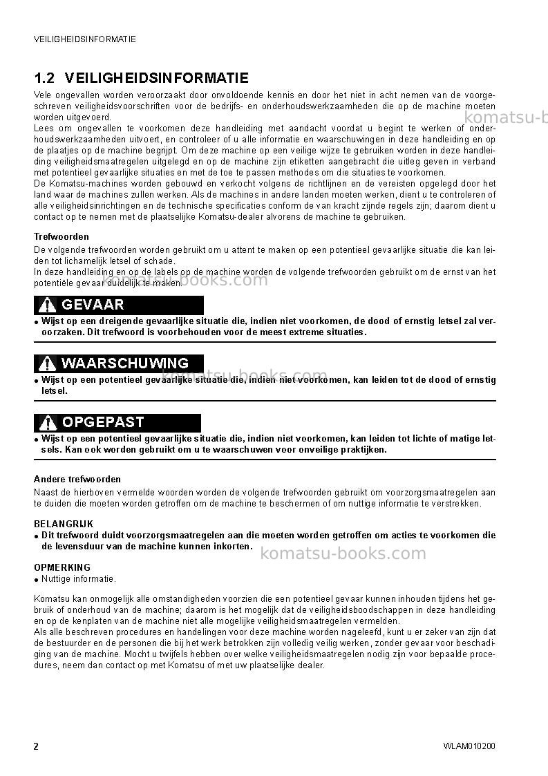 Komatsu sk510-5ita Operation manual cover Page 4