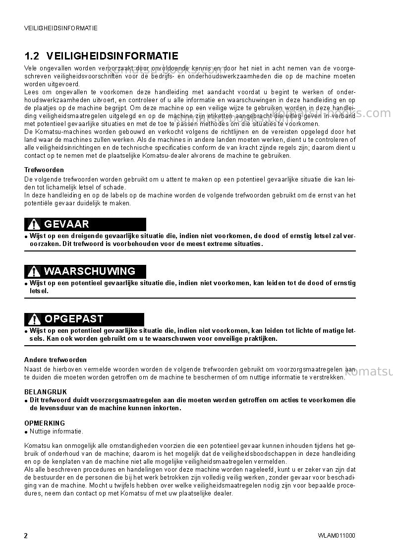 Komatsu ck20-1ita Operation manual cover Page 4 Komatsu ck20-1ita Operation manual cover Page 4