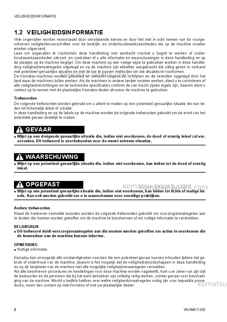 Komatsu ck35-1ita Operation manual cover Page 4 Komatsu ck35-1ita Operation manual cover Page 4