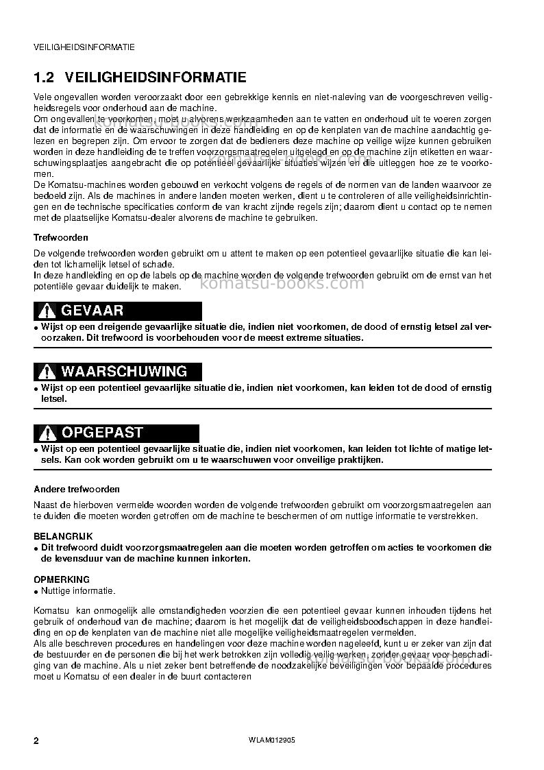 Komatsu pc80mr-3ita Operation manual cover Page 4 Komatsu pc80mr-3ita Operation manual cover Page 4