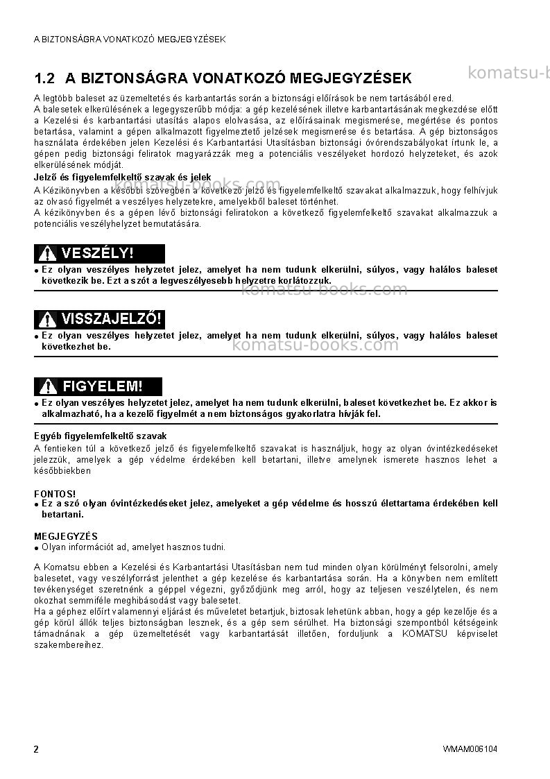 Komatsu ck20-1ita Operation manual cover Page 4 Komatsu ck20-1ita Operation manual cover Page 4