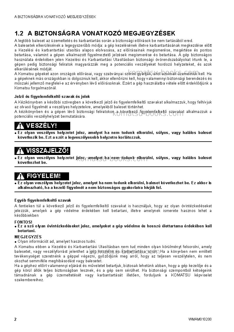 Komatsu sk510-5ita Operation manual cover Page 4