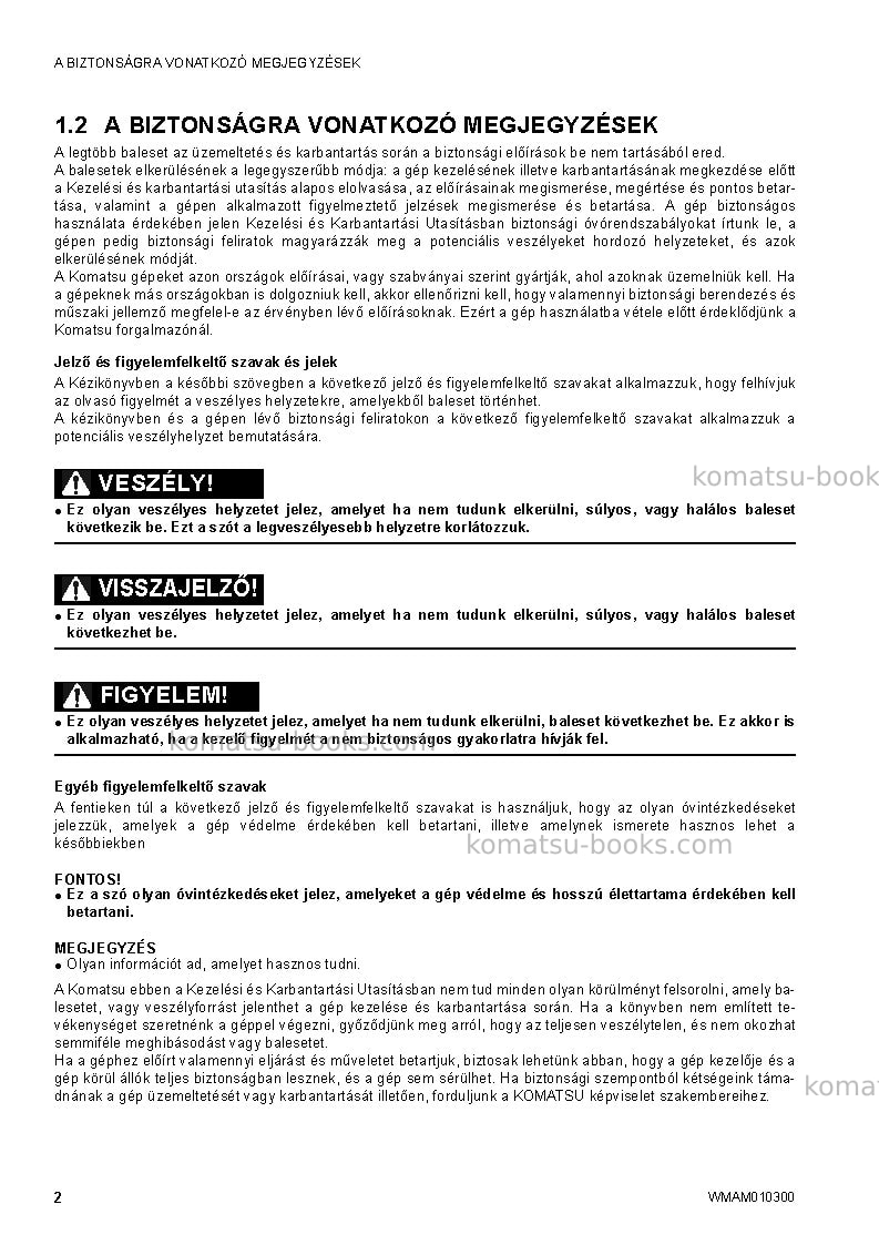 Komatsu sk714-5ita-/ Operation manual cover Page 4