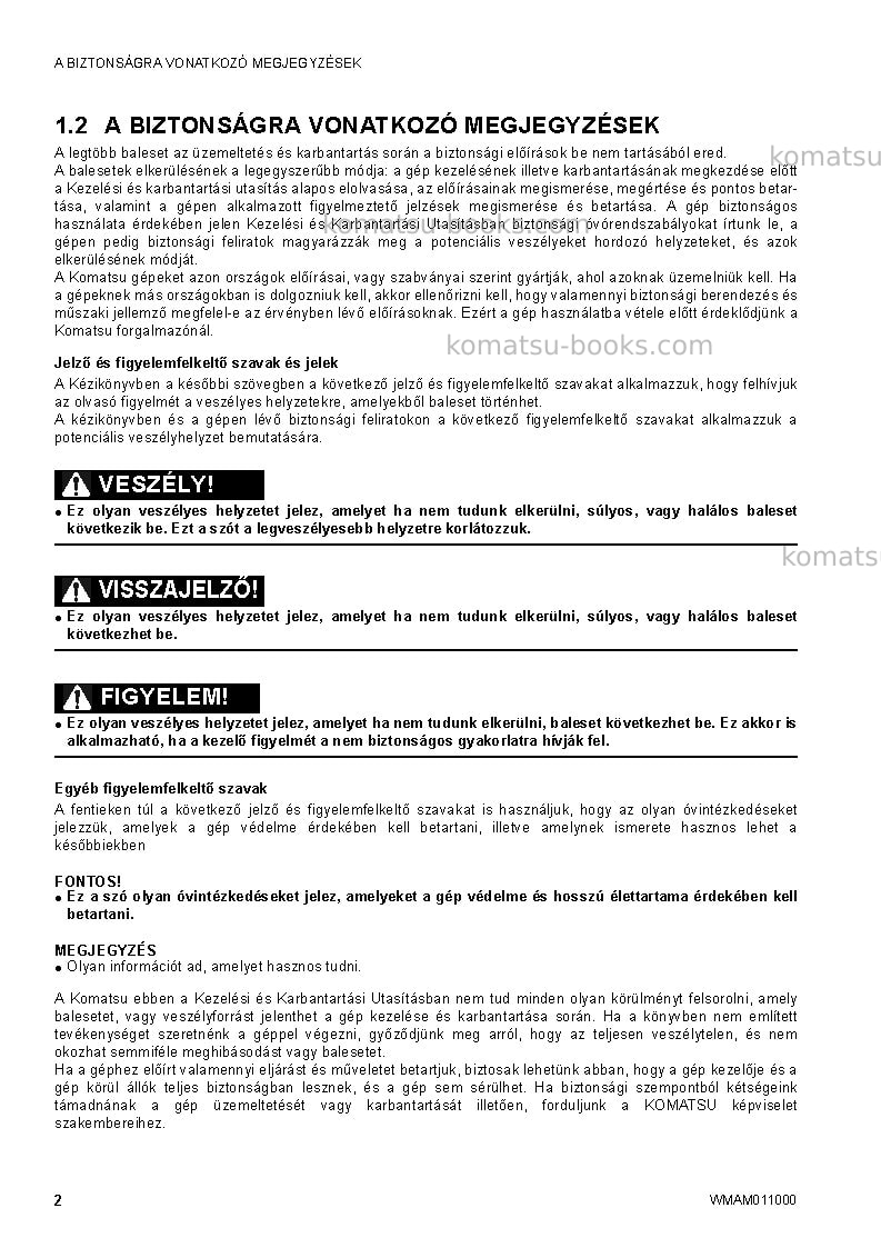 Komatsu ck20-1ita Operation manual cover Page 4 Komatsu ck20-1ita Operation manual cover Page 4