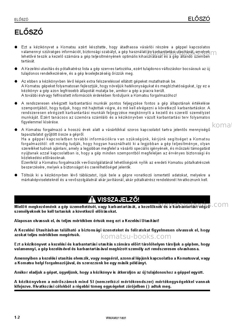 Komatsu pc09-1ita Operation manual cover Page 4 Komatsu pc09-1ita Operation manual cover Page 4