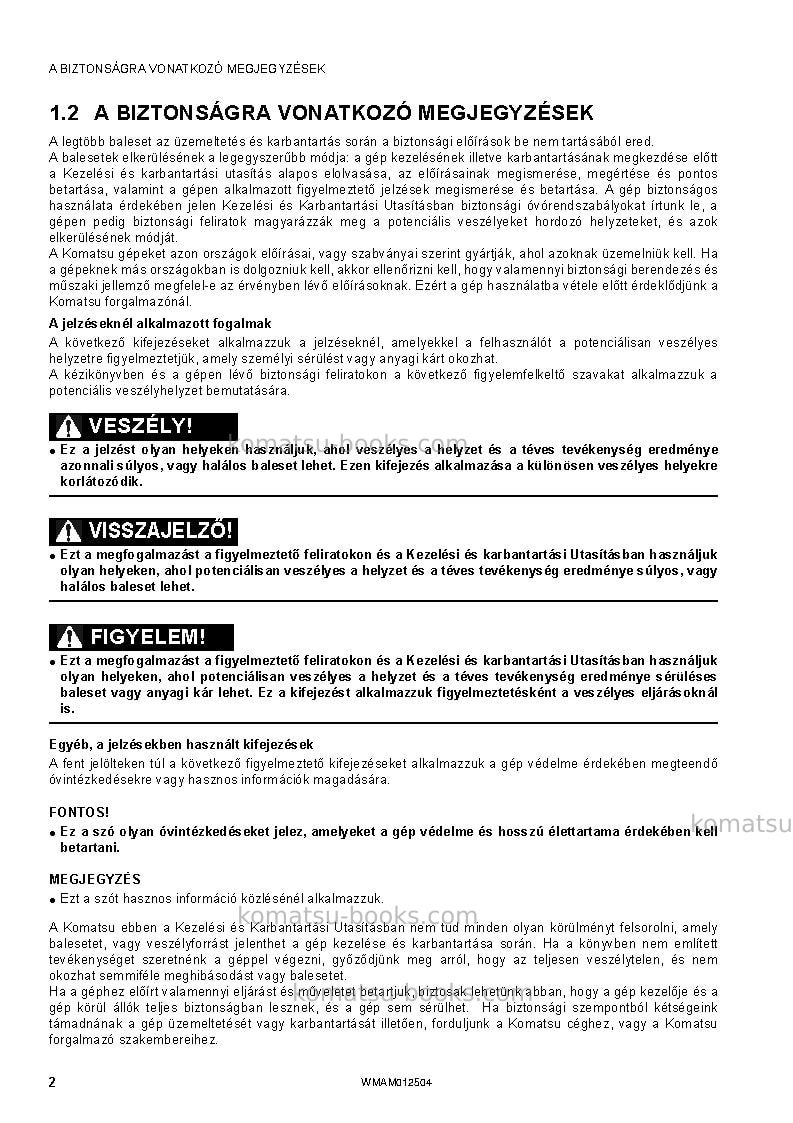 Komatsu pc26mr-3ita Operation manual cover Page 4