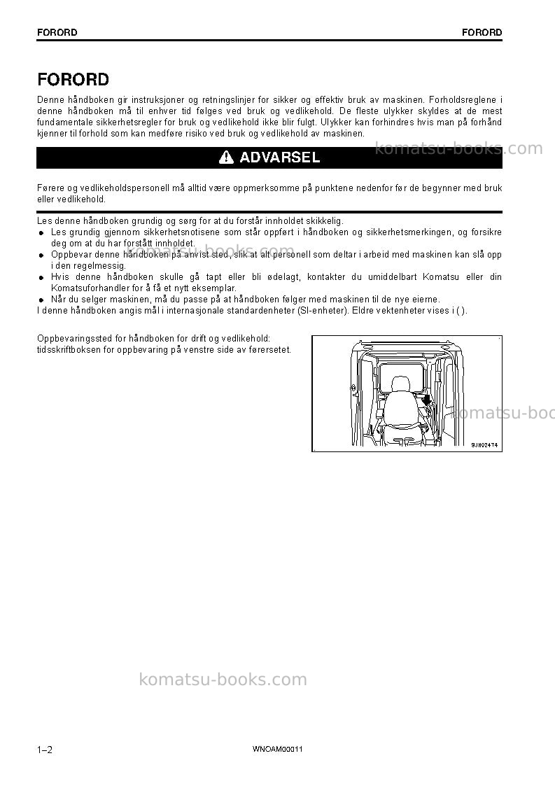 Komatsu pc138us-10ita Operation manual cover Page 4