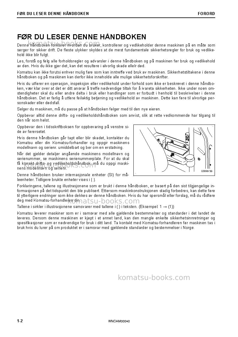 Komatsu pc88mr-10ita Operation manual cover Page 4 Komatsu pc88mr-10ita Operation manual cover Page 4